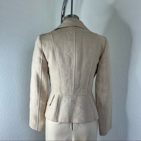 Barney's New York Linen Blazer Peacoat Jacket - Picture 7 of 12